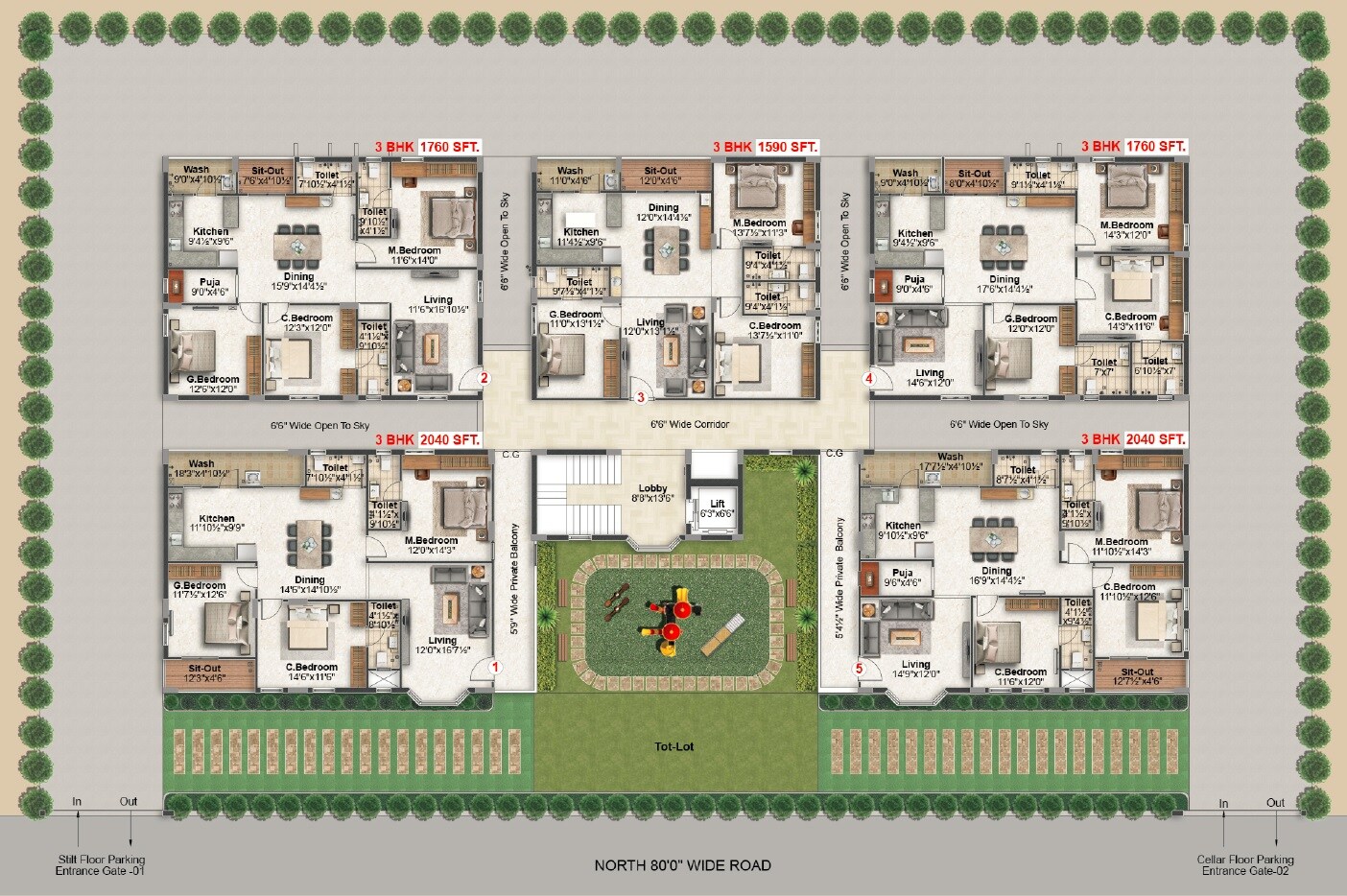 DPR Pradhyumna Floor Plans