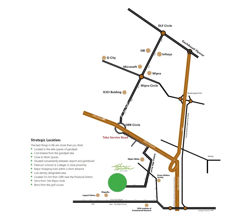 Eden Garden Kokapet Location Image