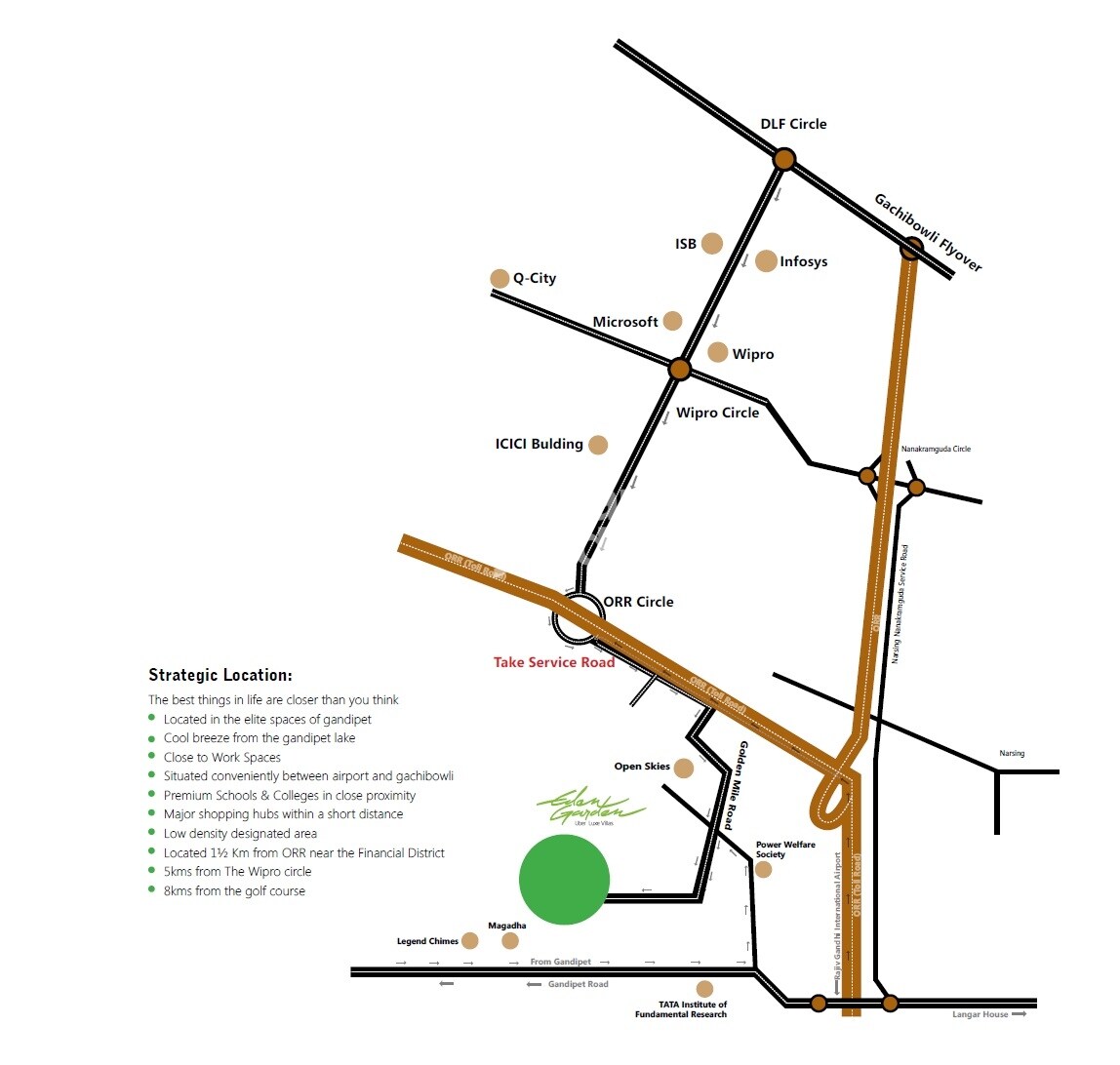 Eden Garden Kokapet Location Image
