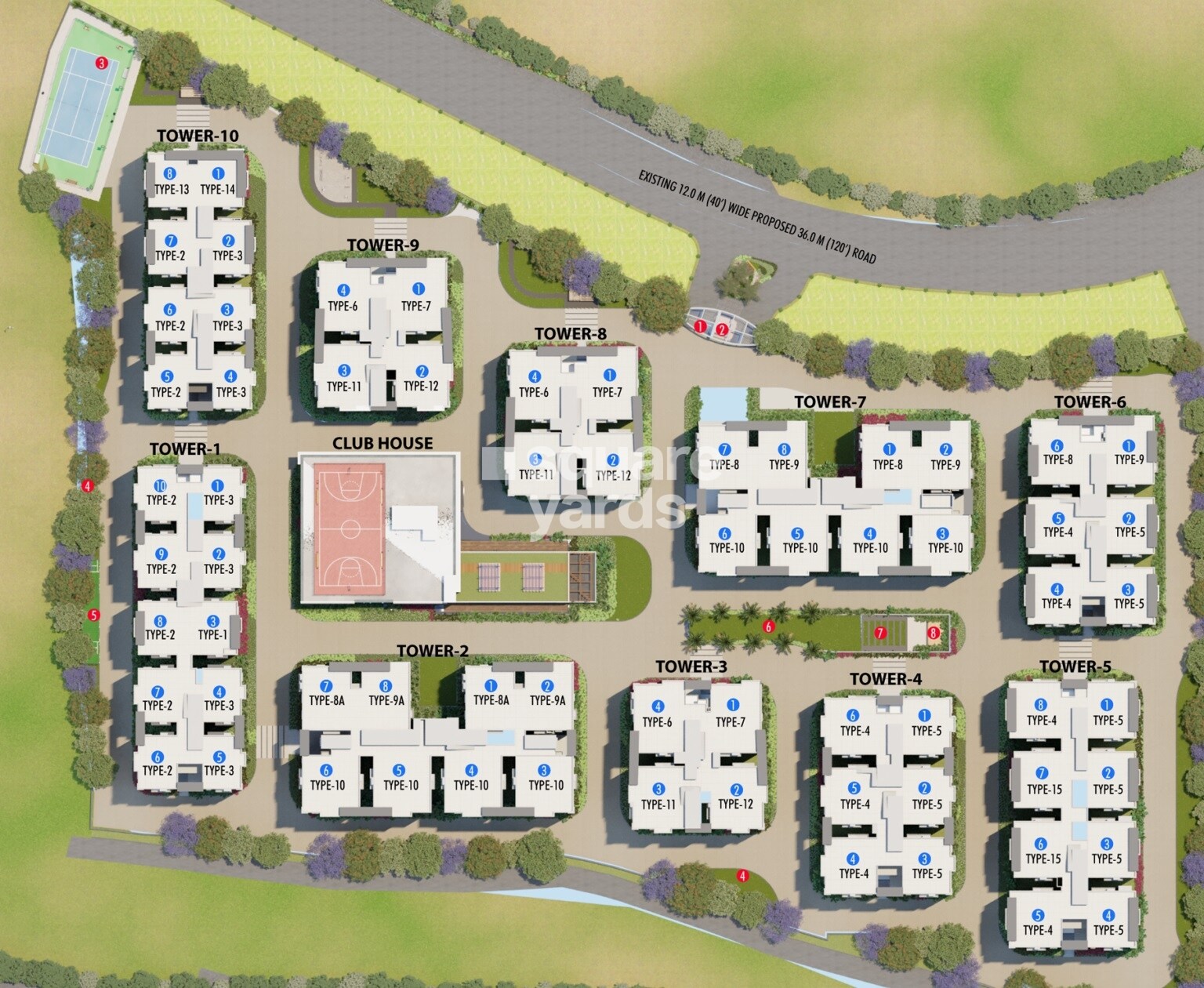 EIPL-Corner-Stone_an aerial view of a rural area with cars and trucks