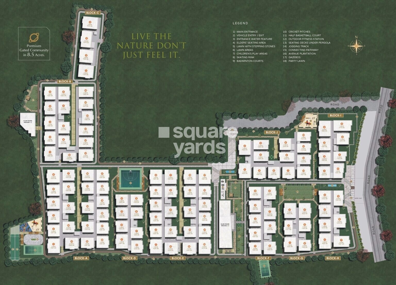 Fortune-Green-Homes-Sapphire_an aerial view of a building with a clock on it