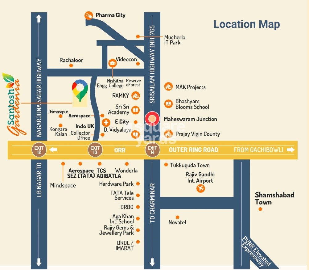 Fortune Santosh Gardenia Location Image