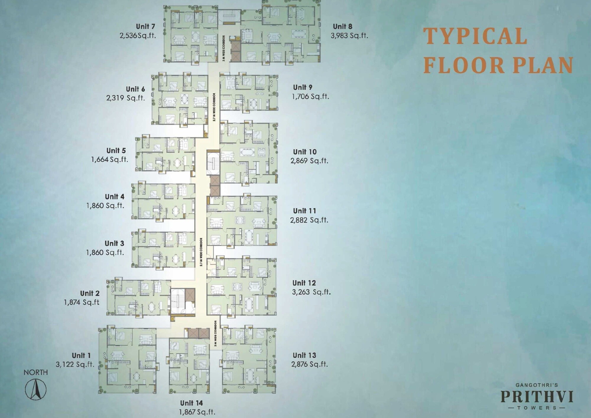 Gangothri Prithvi Towers Floor Plans 2