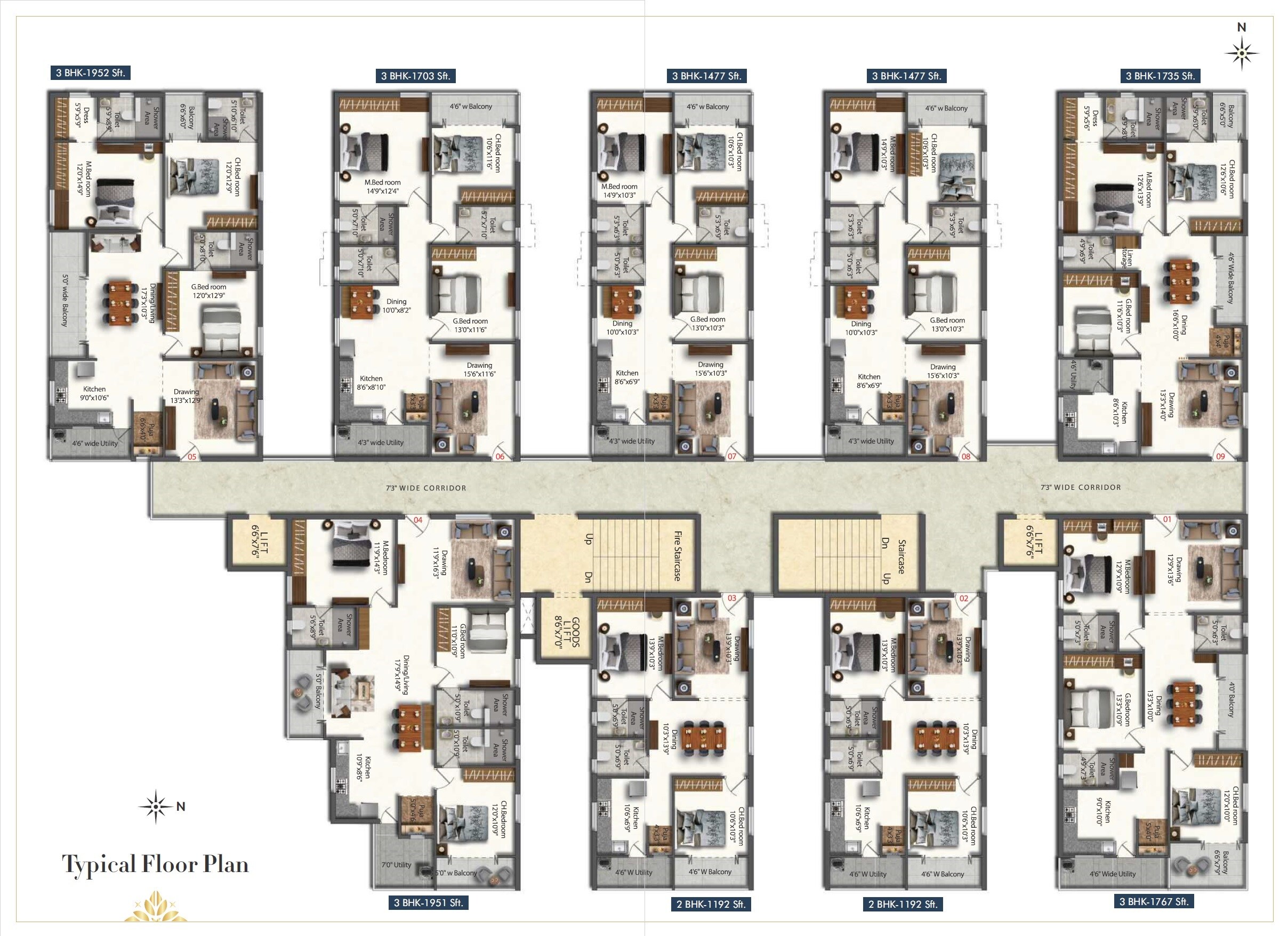 Giridhari 24 Carat Floor Plans