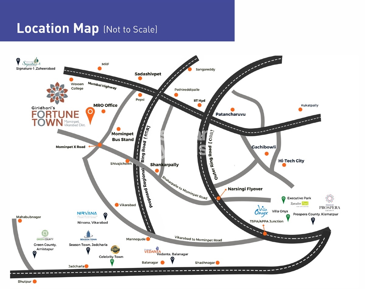Giridhari Fortune Town Location Image