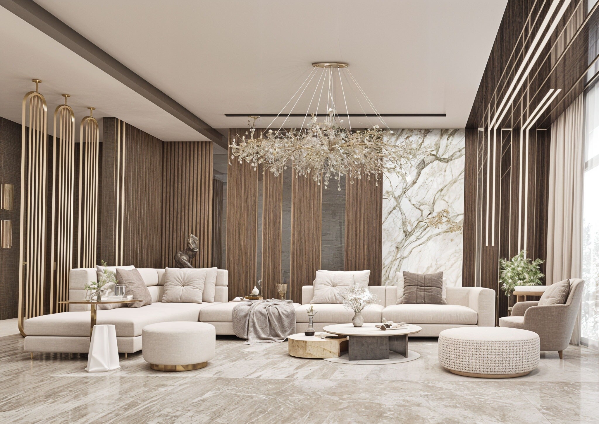 Luxury apartment living room