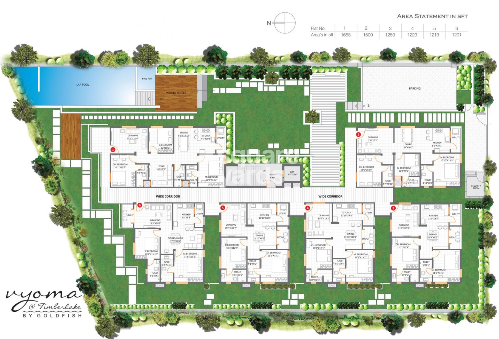 Goldfish Vyoma in Manchirevula, Hyderabad 54.07 Lac Floor Plans