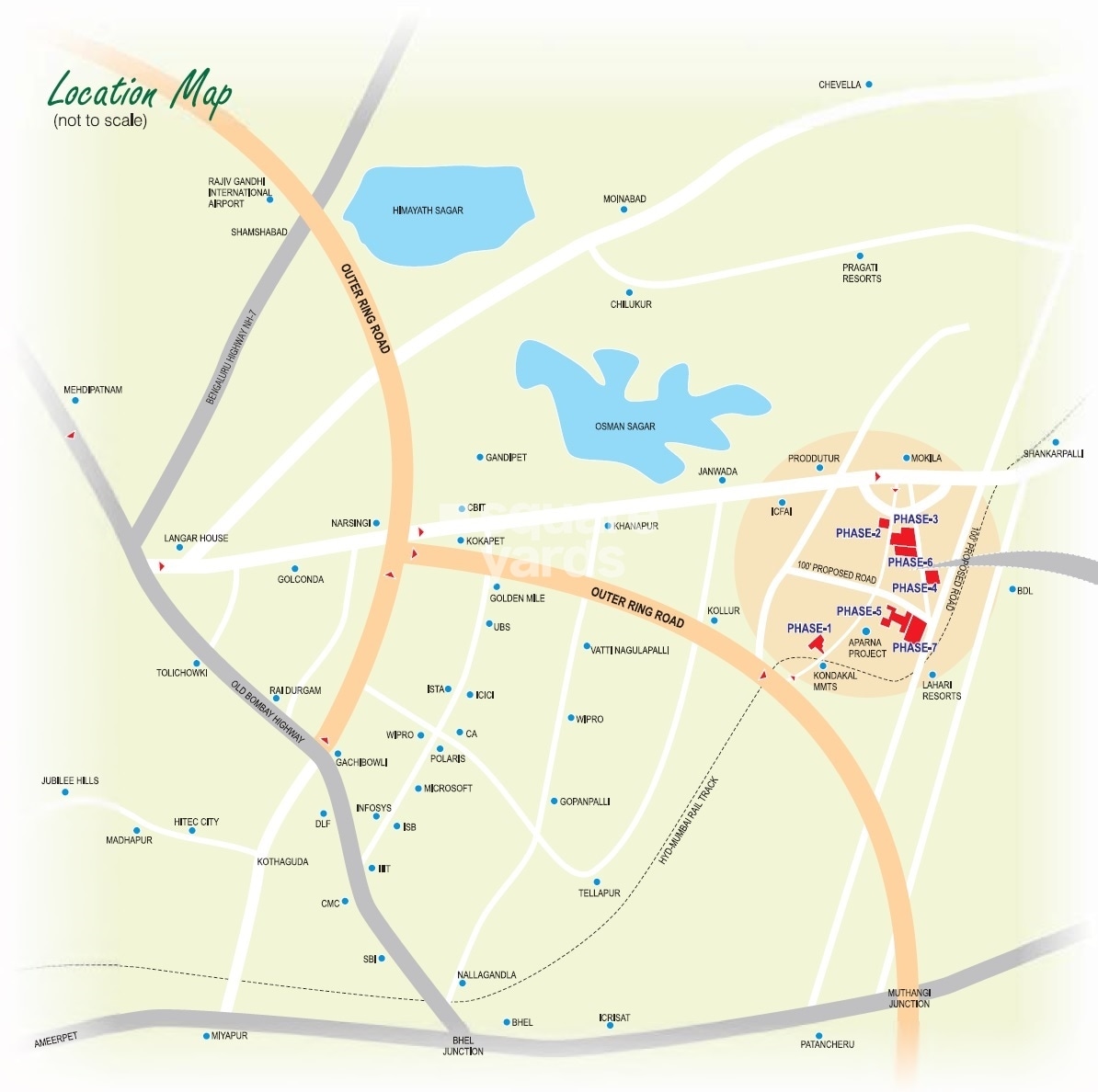 Green City Gachibowli County Phase 8 Location Image
