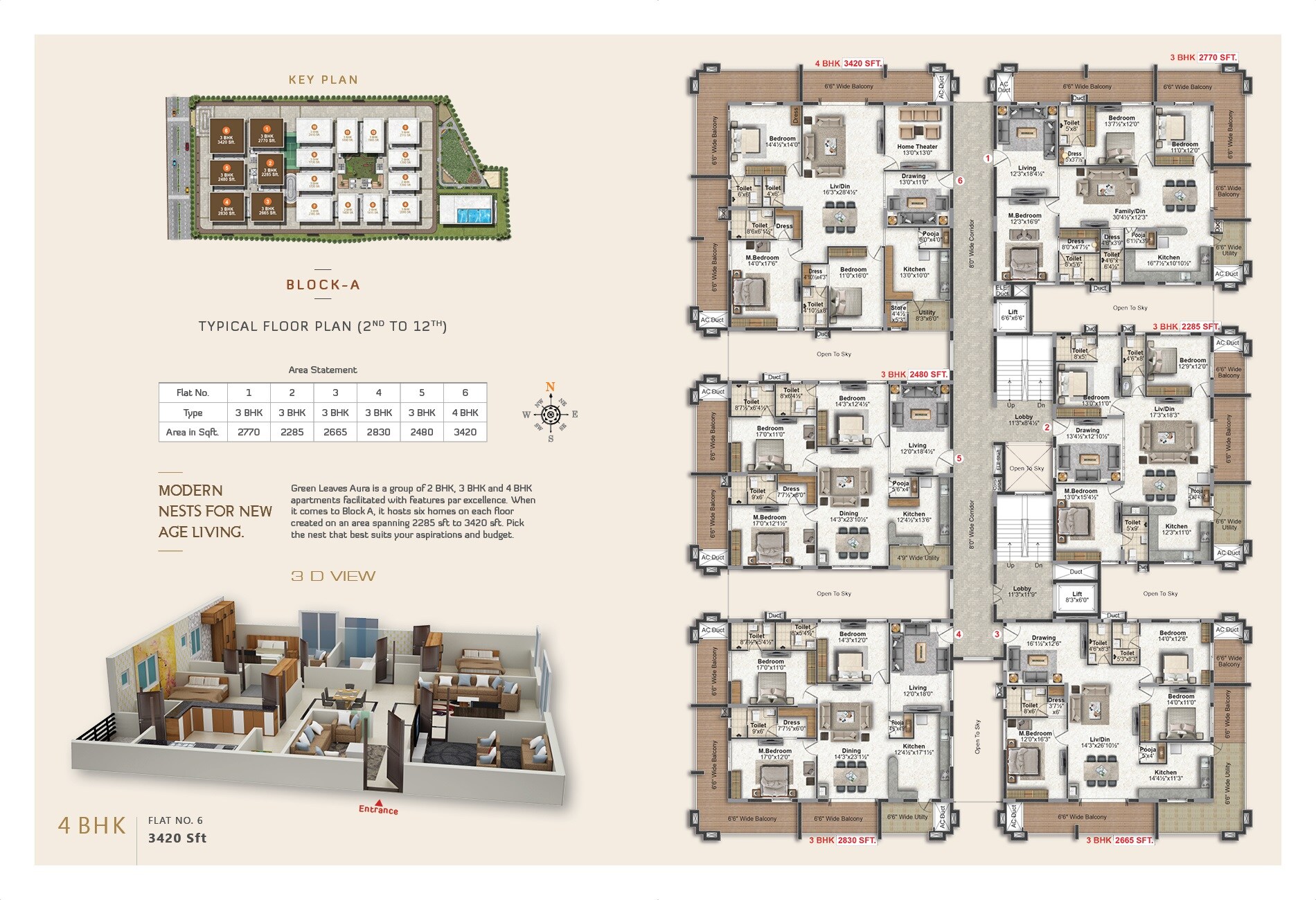 Green Leaves Aura Floor Plans
