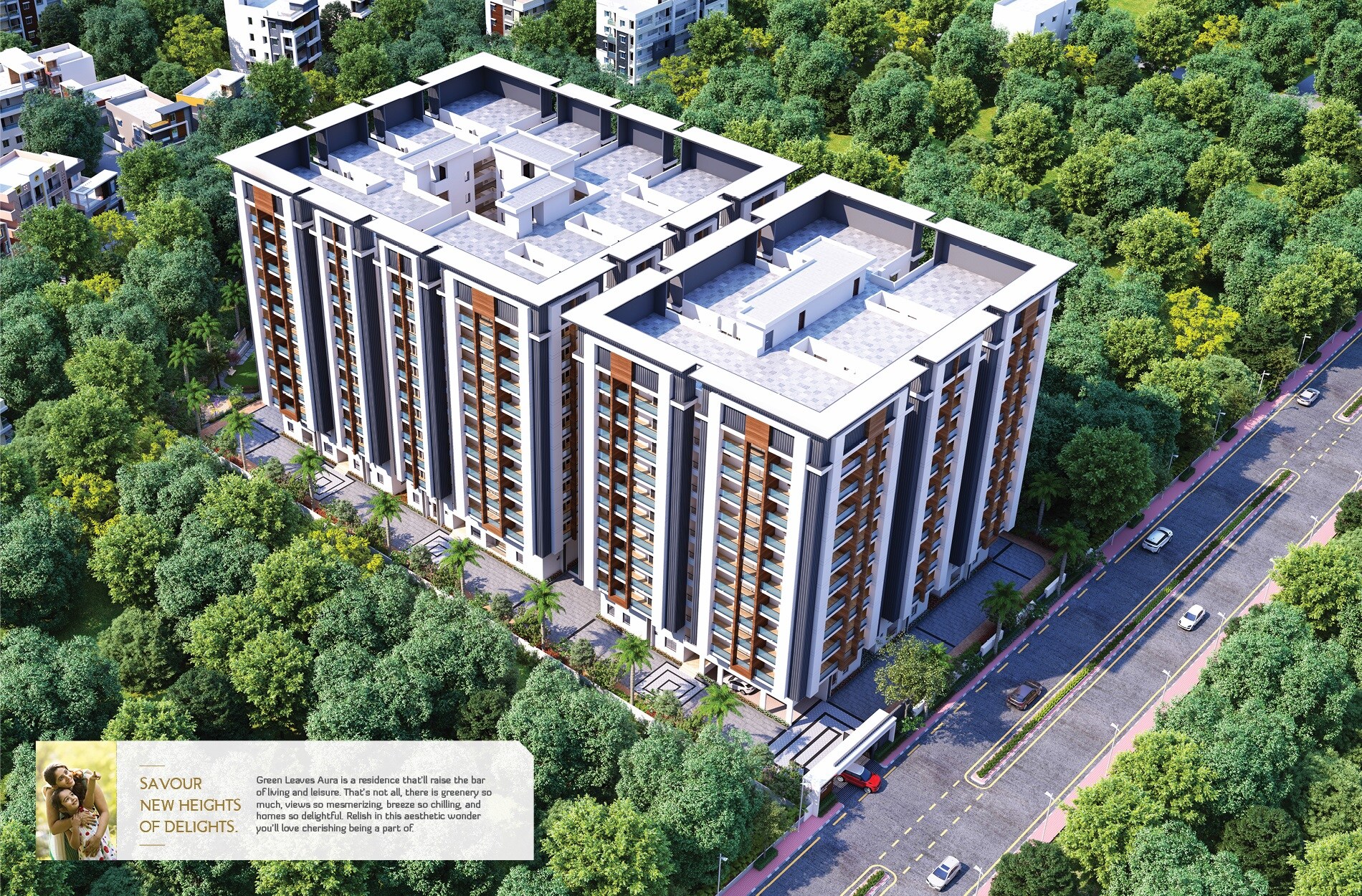 Green Leaves Aura Tower View 2