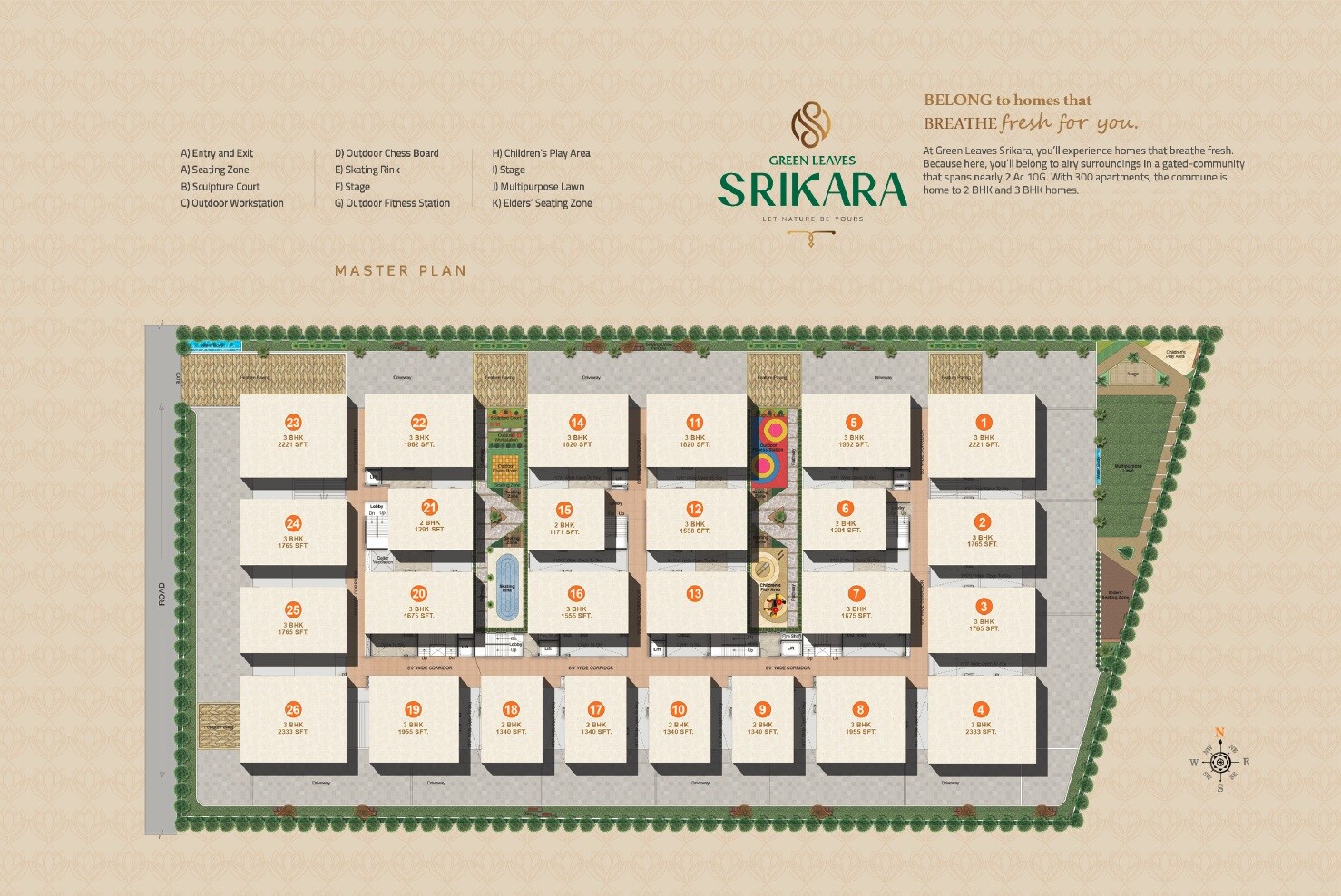 Green Leaves Srikara Master Plan Image
