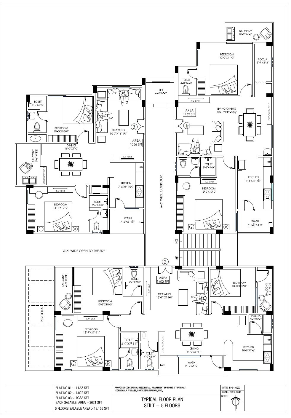 GRK Kakatiya Enclave Floor Plans