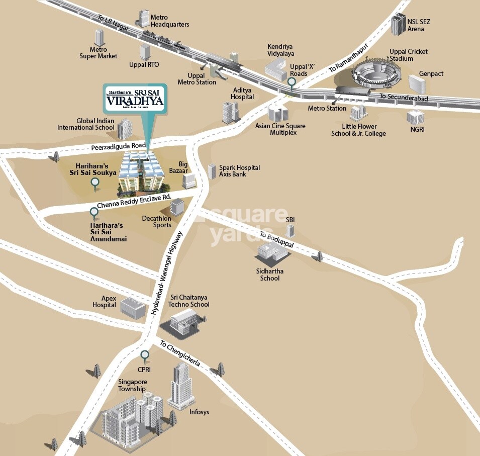 Hariharas Sri Sai Viradhya Location Image