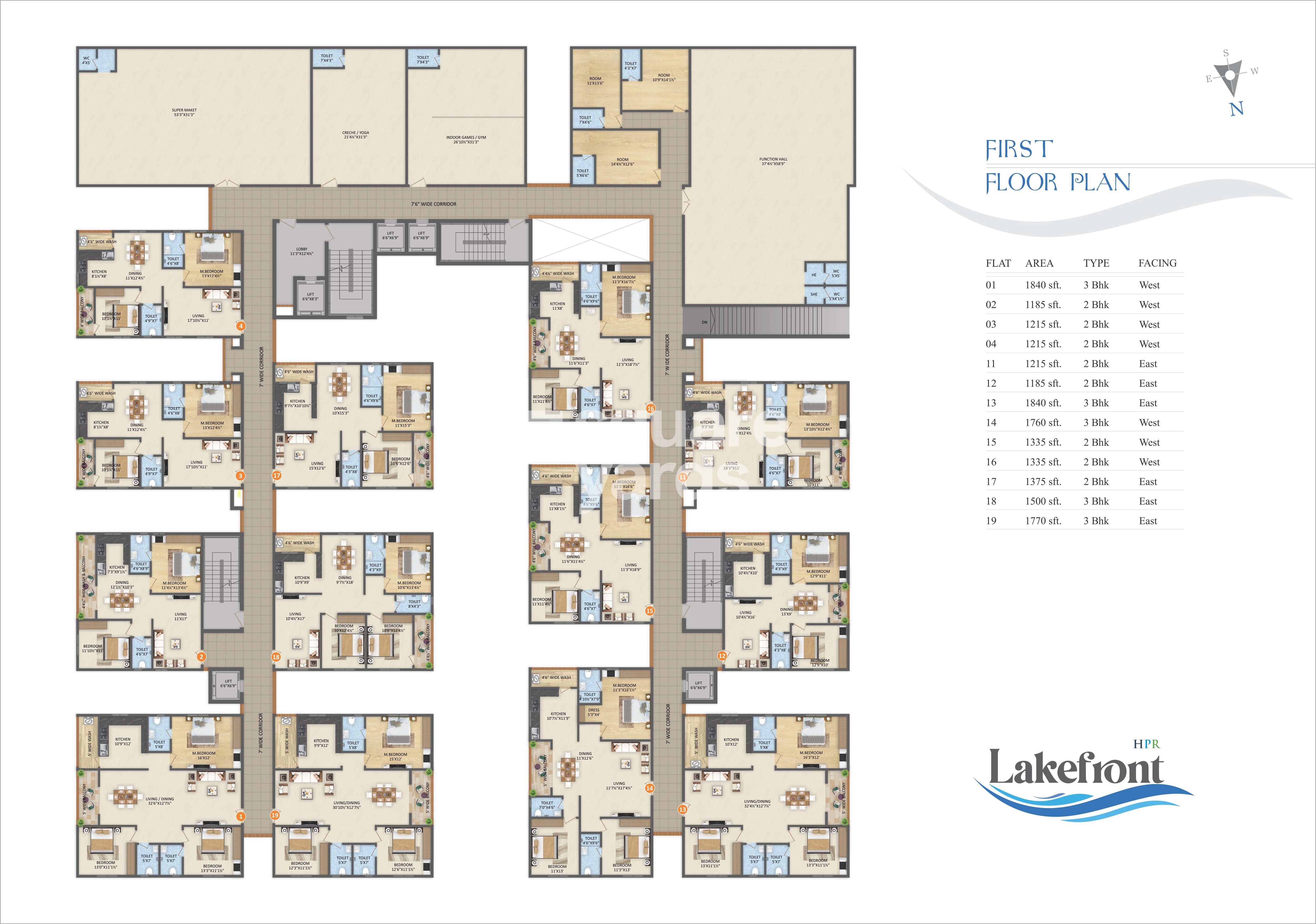 HPR Lakefront Floor Plans