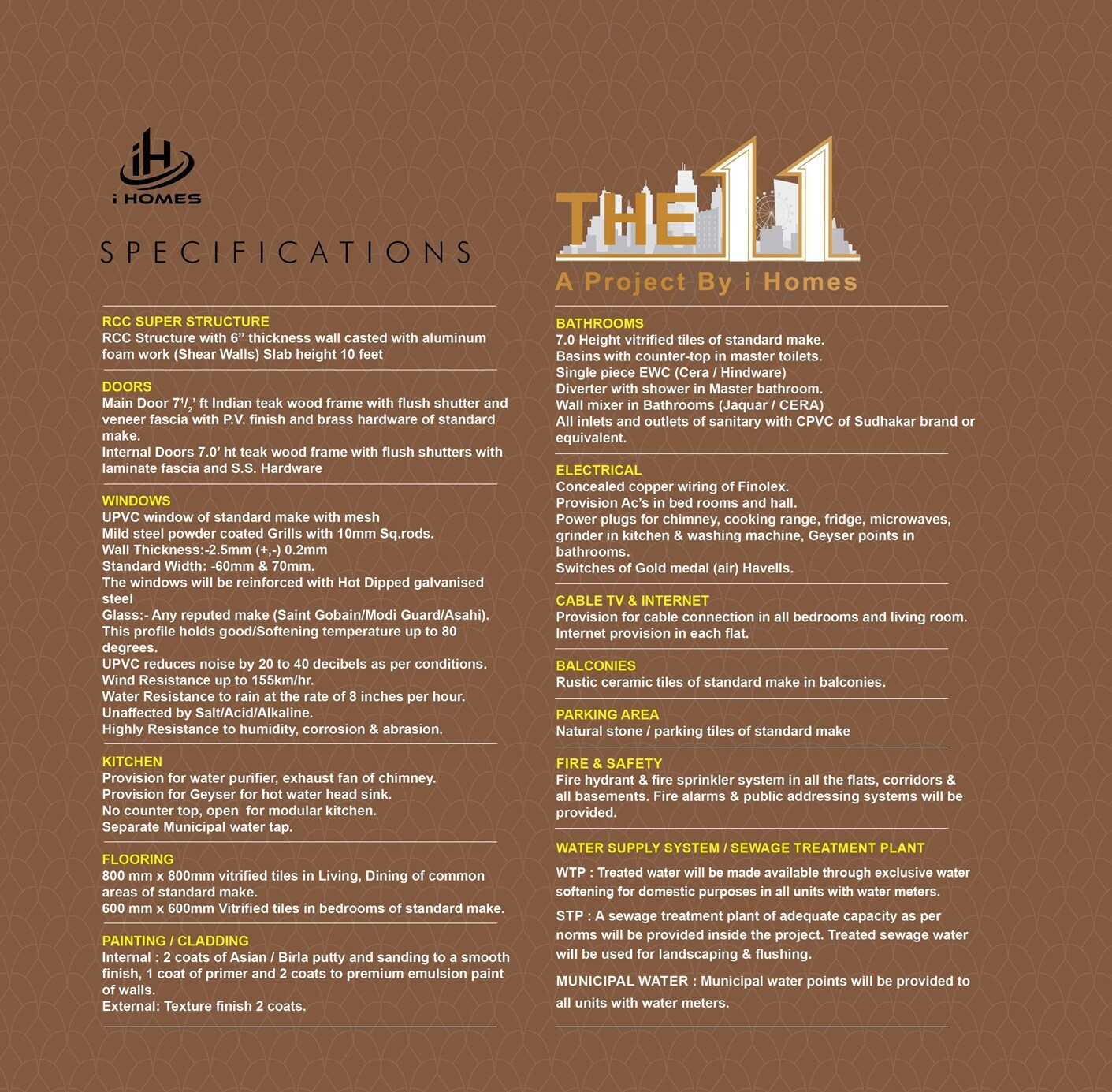 I Homes The 11 Specification