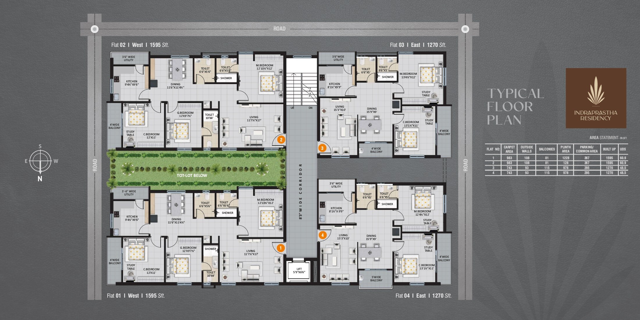 Indraprastha Residency Floor Plans