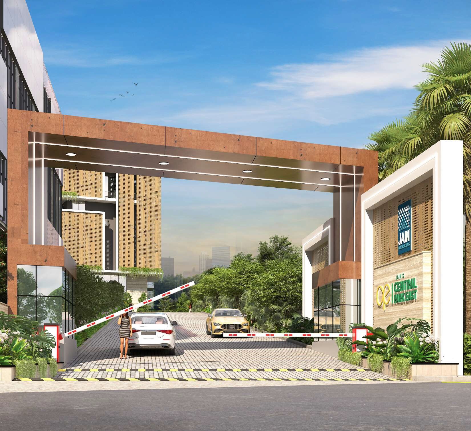 Jain Central Park East And RNK Capital Park Entrance View