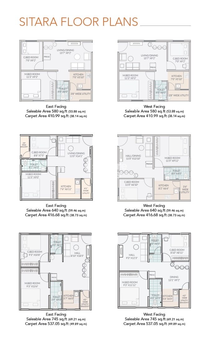 Janapriya Sitara Floor Plans