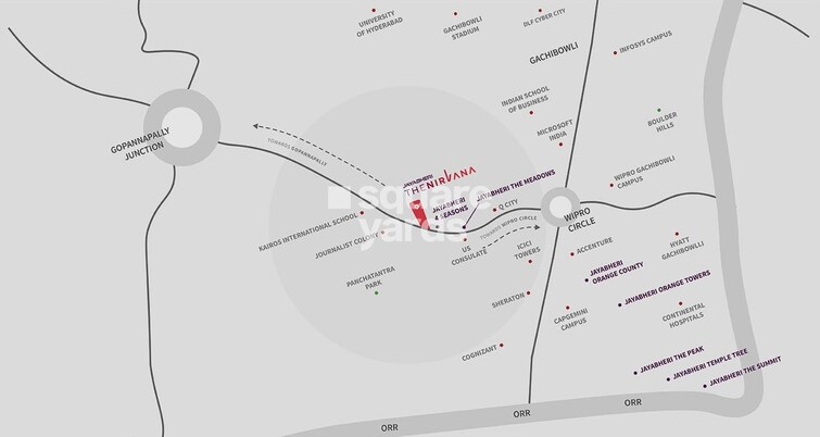 Jayabheri The Nirvana Location Image