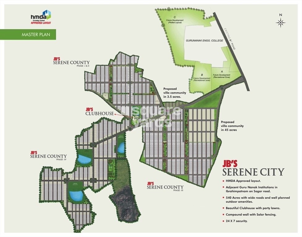JB Serene City Master Plan Image