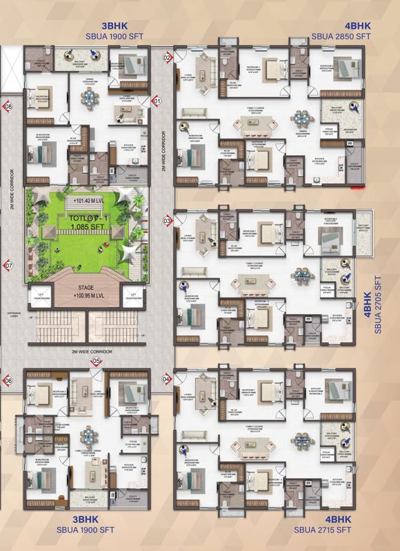 JSR Vensai Nivas Floor Plans
