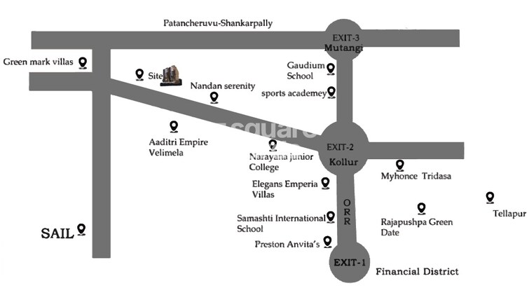 Kaakatiya Diamond Heights Location Image