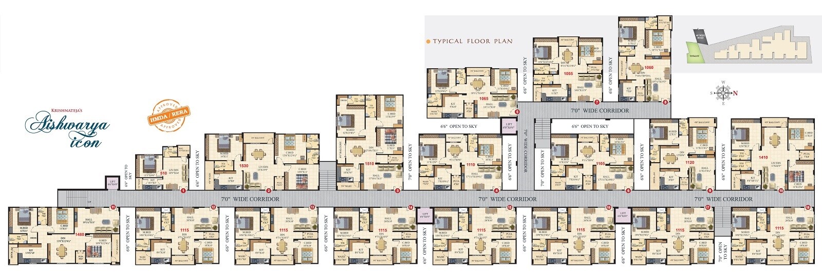 Krishnateja Aishwarya Icon Floor Plans