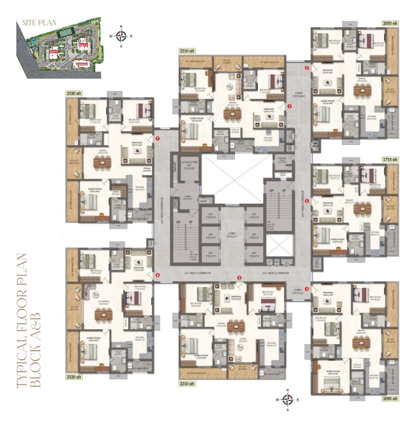 Lansum EL Palacio Floor Plans