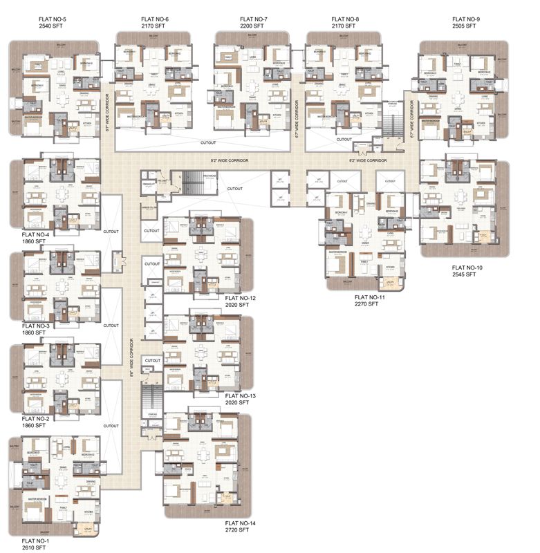 League The Overlook Floor Plans