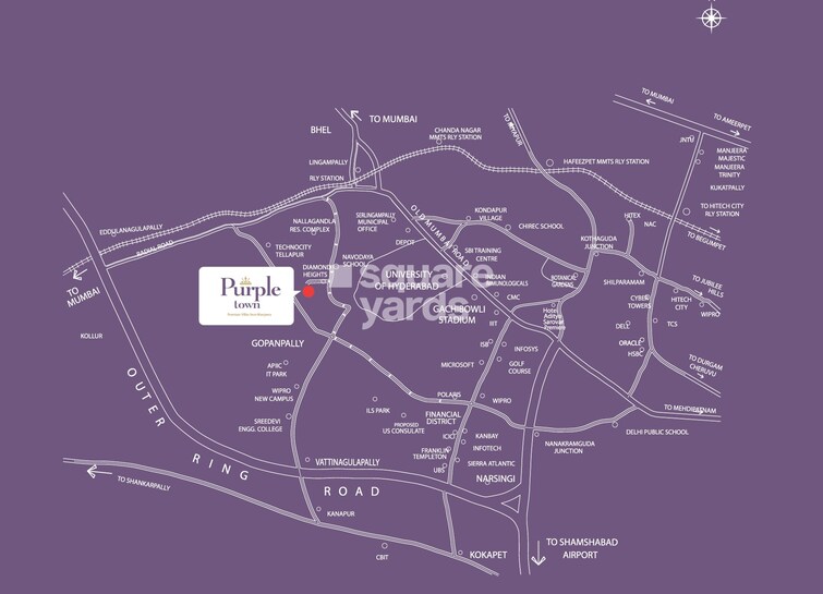 Manjeera Purple Town Location Image