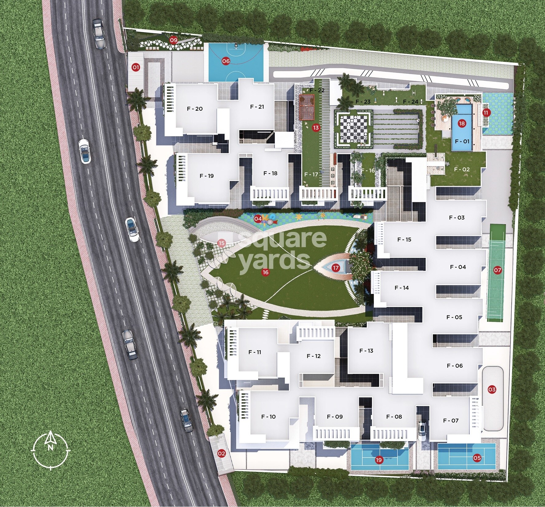 Merlion-Galaxia_a highway with a train going down it