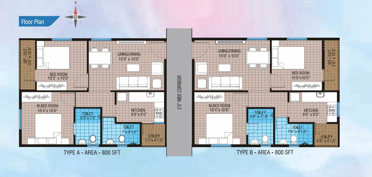 Modi Bloomdale Residency Floor Plans
