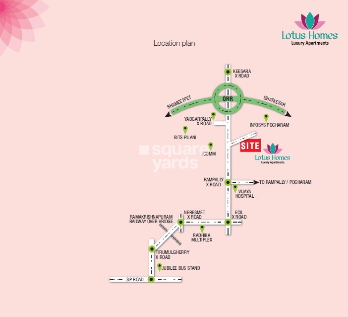 Modi Lotus Homes Location Image