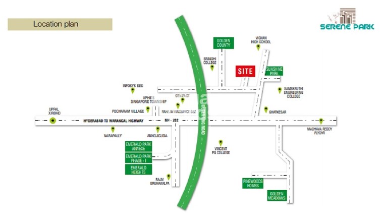 Modi Serene Park Location Image