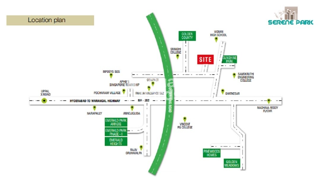 Modi Serene Park Location Image