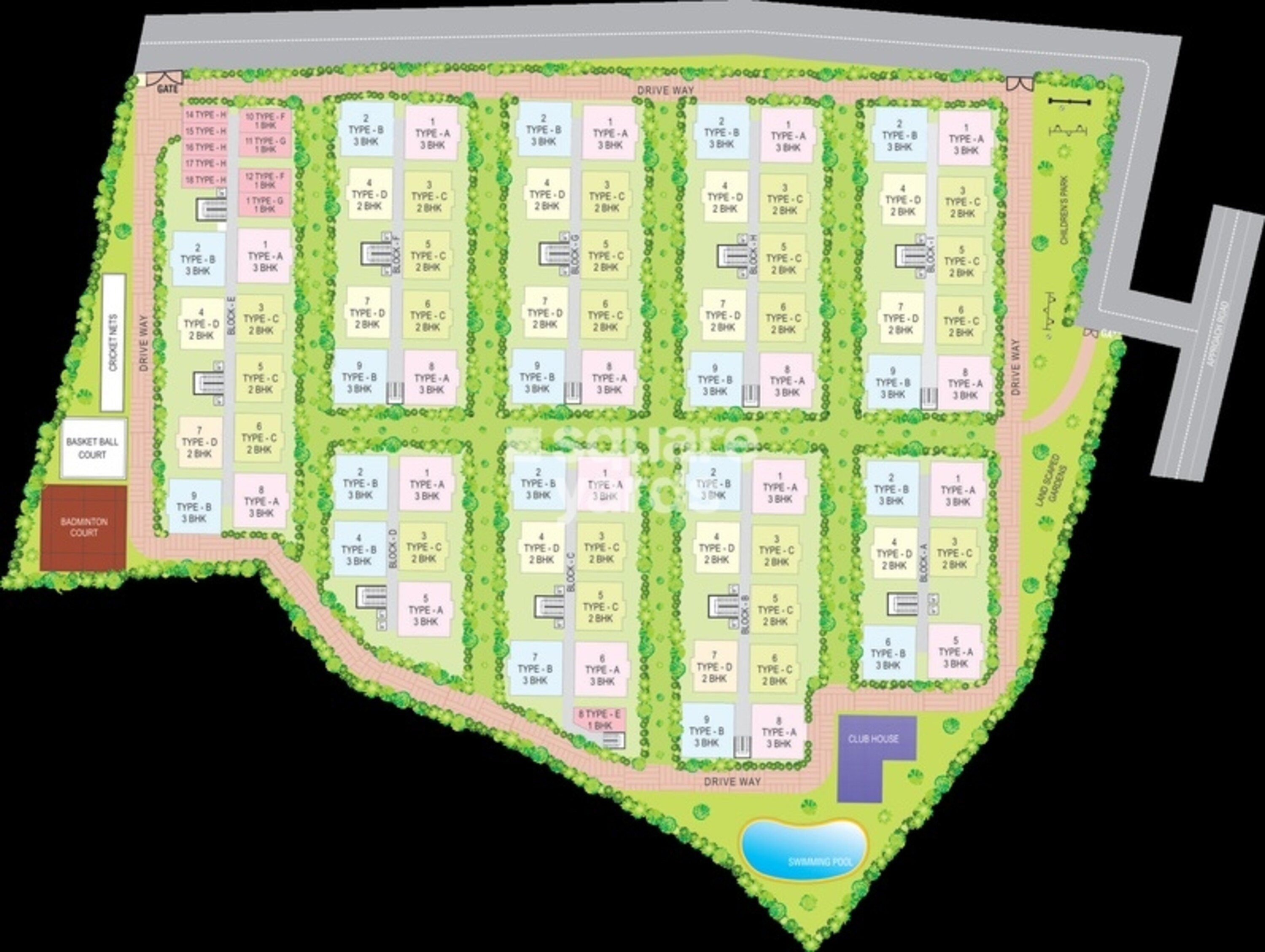 Modi Vista Homes in Kushaiguda, Hyderabad 45.46 Lac Floor Plans