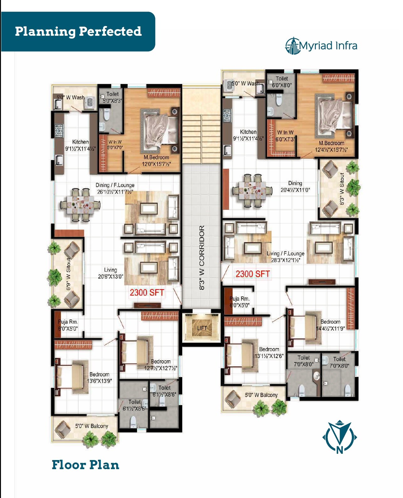 Myriad Raagnya Floor Plans