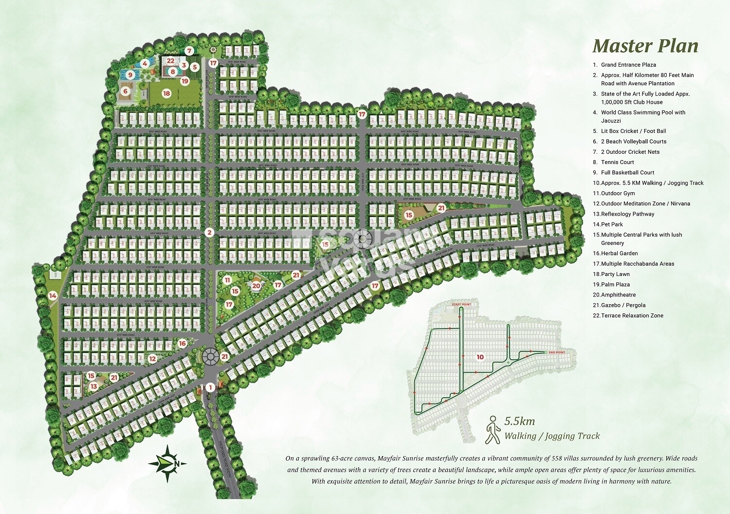 Naandi Mayfair Sunrise Master Plan Image