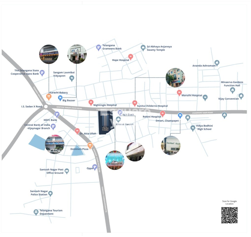 Namishree BPS Twin Towers Location Image