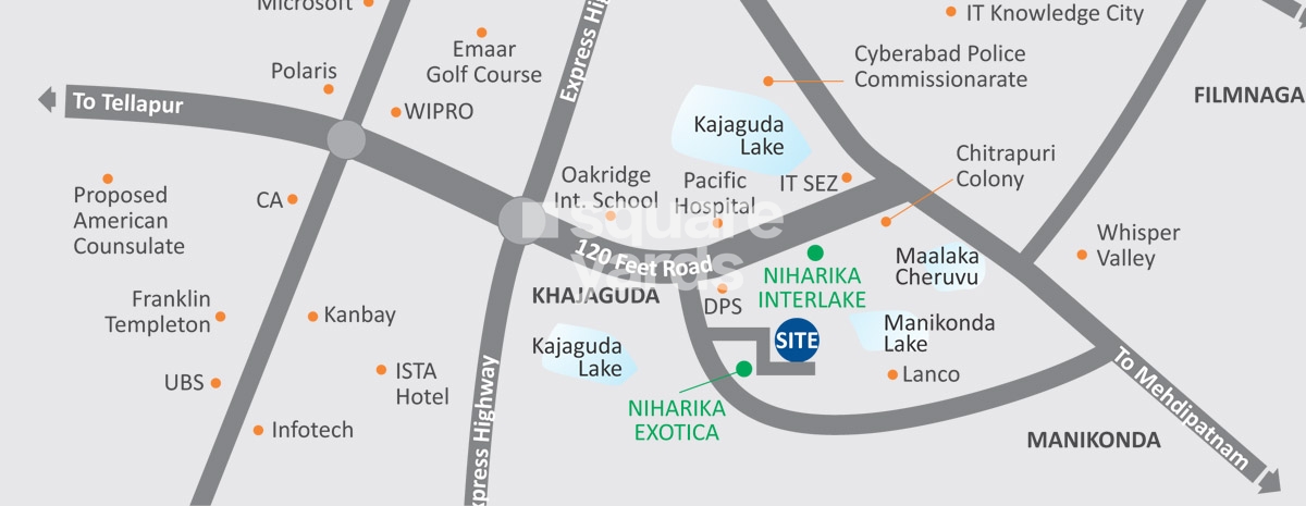 Niharika Lakefront Location Image