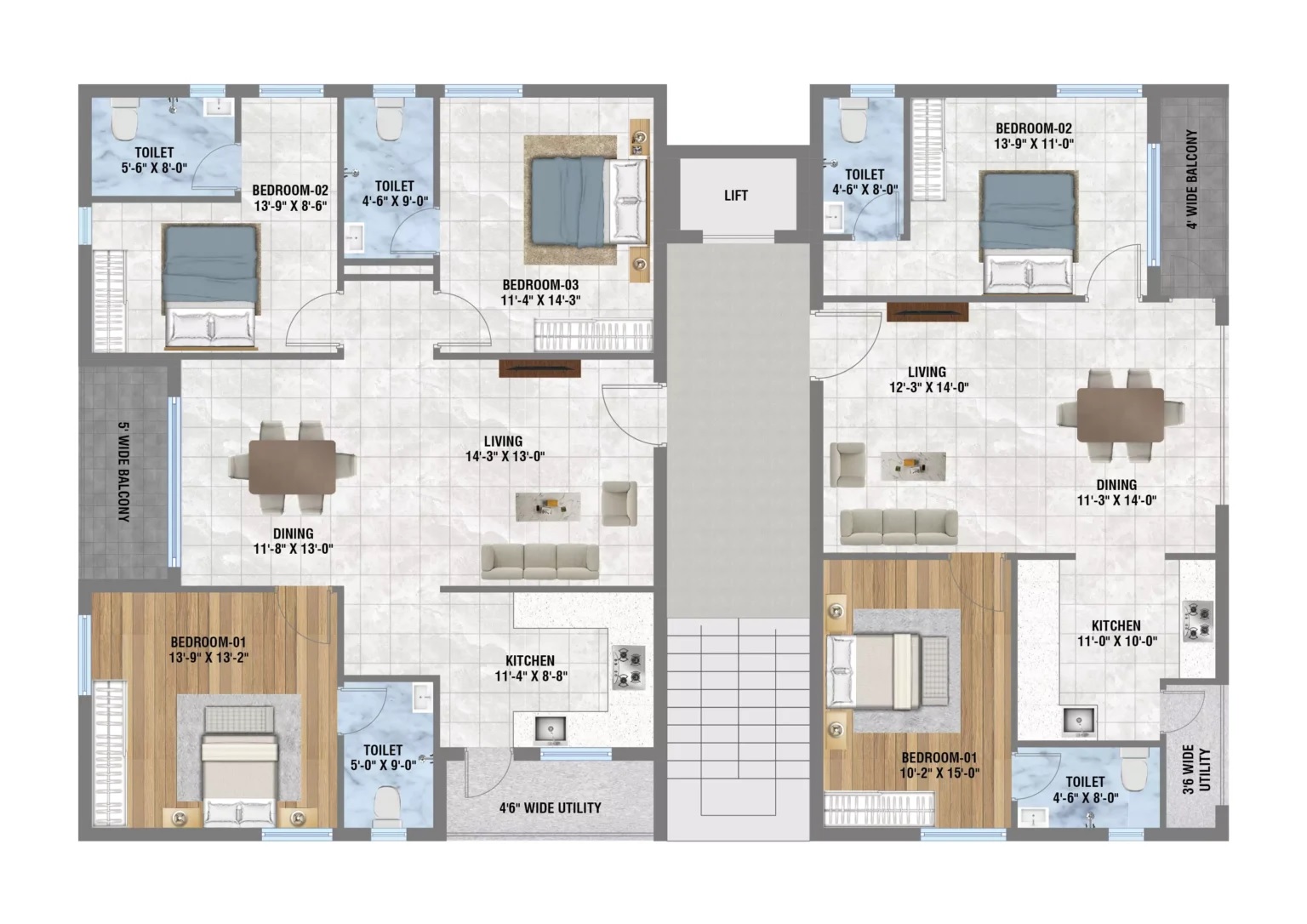 NNK Kiara Floor Plans