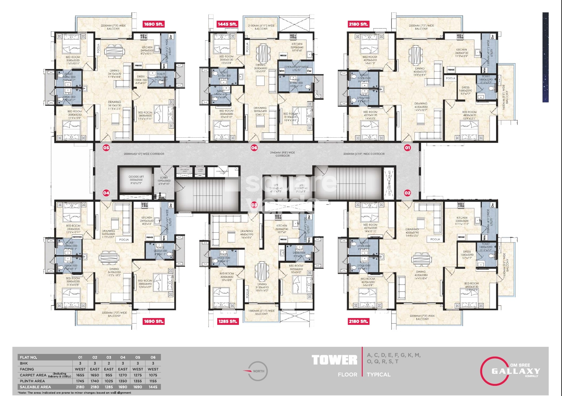 Om Sree Gallaxy Floor Plans