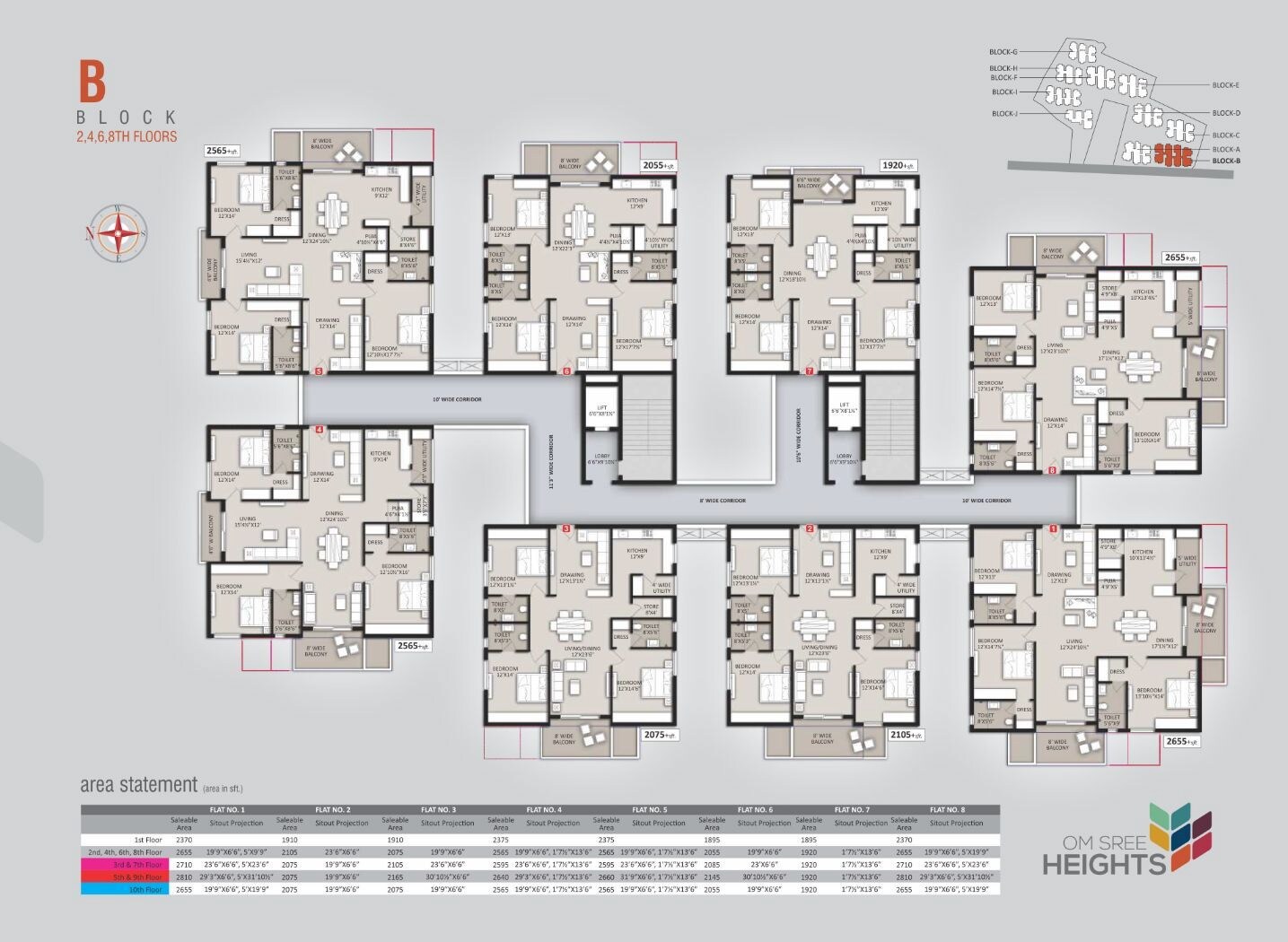 Om Sree Heights Floor Plans