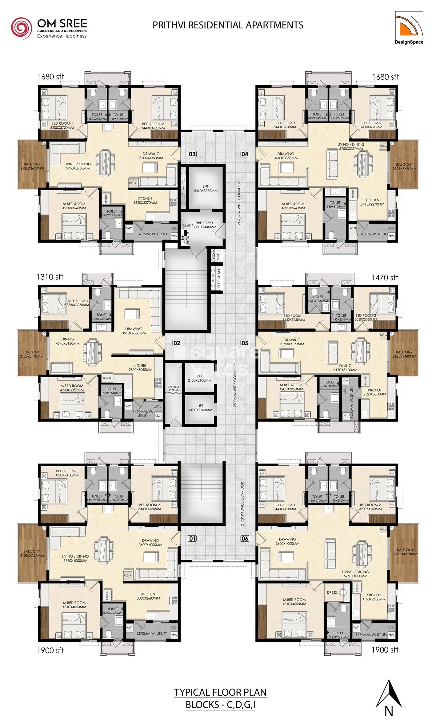 Om Sree Prithvi Floor Plans
