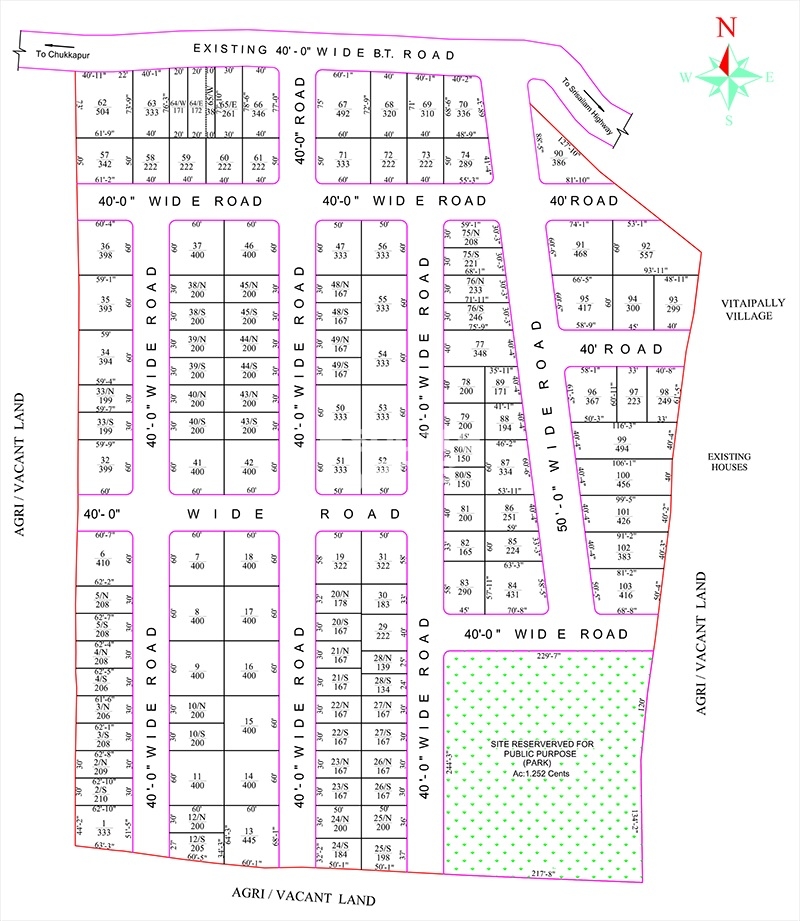 Padmasri RRR Vaishnavi Nagar Master Plan Image