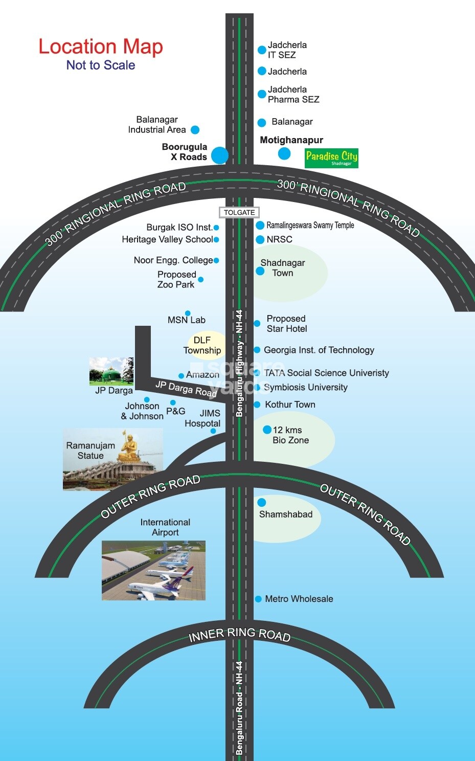 Paradise City Hyderabad Location Image