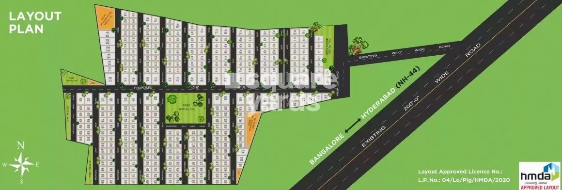 Pavani Trinity Master Plan Image