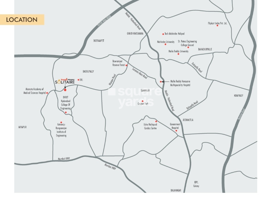 Praneeth Pranav Solitaire Location Image