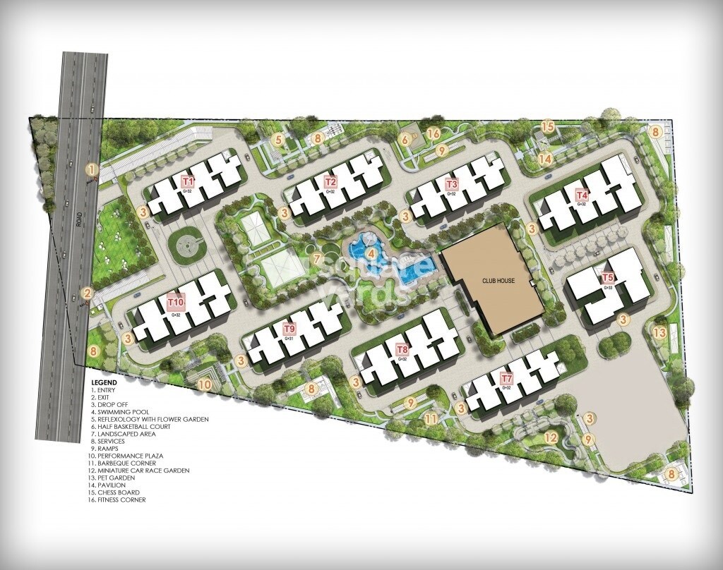 Prestige High Fields Gachibowli Master Plan 1