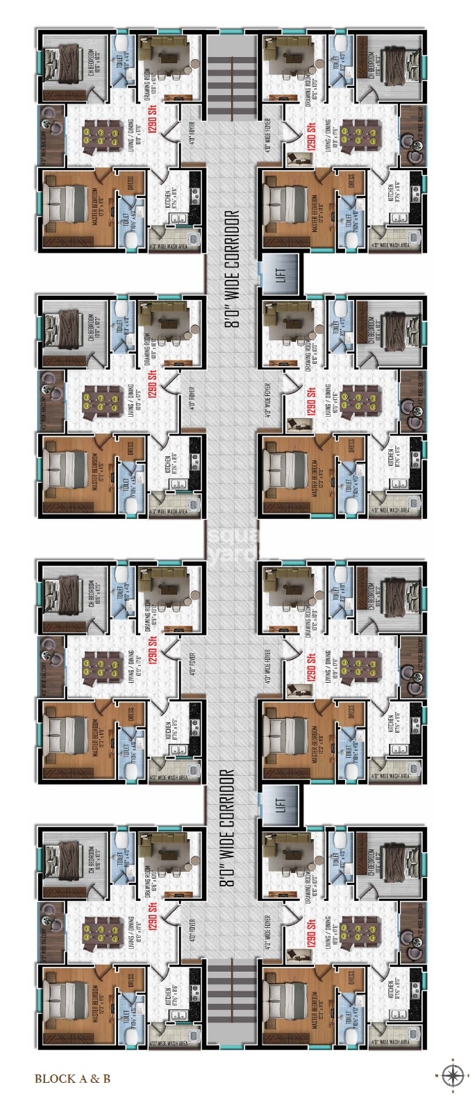 Radiant Middle Town Floor Plans